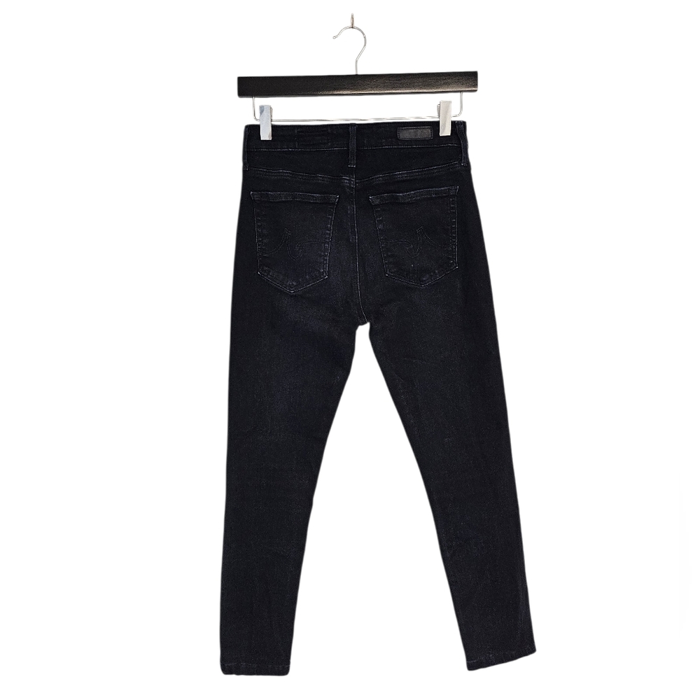 AG Adriano Goldschmied Farrah Ankle High Rise Skinny Dark Blue Jeans 27 Preowned - Picture 2 of 9